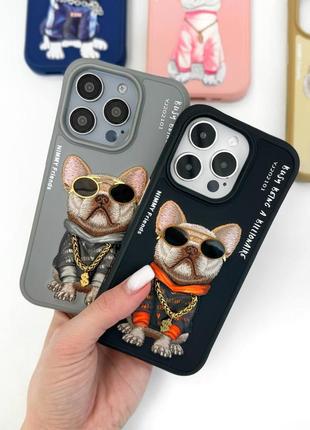 Чехол с бульдогом iphone 15, 15 pro, 15 pro max, 15 pro max