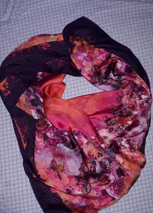 Платок шелк шелковый шёлк шёлковая шовк шовковий брендовый лакшери орхидеи1 фото