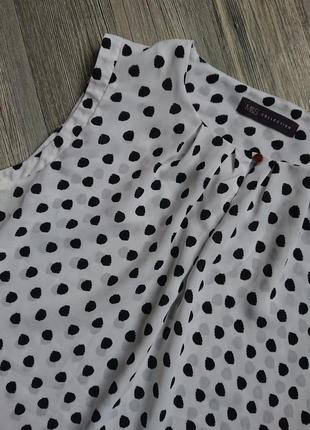 Блуза в горох свободного фасона большой размер 50/52 блузка блузочка3 фото