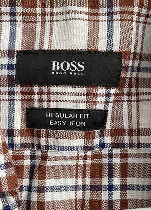 Мужская клетчатая рубашка hugo boss7 фото