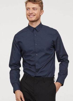 Нова синя класична сорочка від h&amp;m slim fit xs brandusa