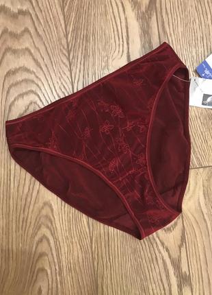 Бордовые трусики, р.14