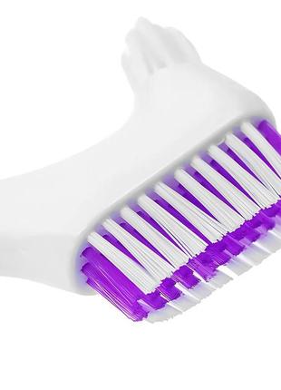 Щітка lesko 29587 purple для чищення зубних протезів2 фото
