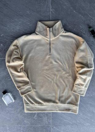 Флісовий світшот із замком беж