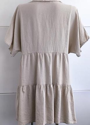 Сукня зі льоном  zara  з воланами8 фото