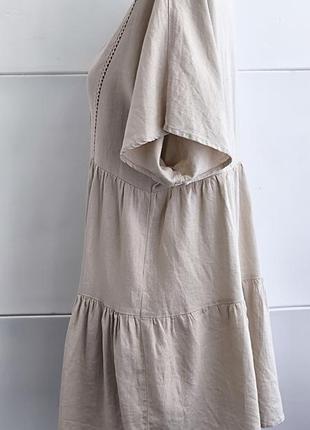 Сукня зі льоном  zara  з воланами6 фото