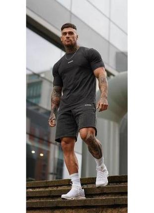 Комплект футболки + шорти (чорний) чоловічий літній