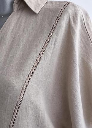 Сукня зі льоном  zara  з воланами10 фото