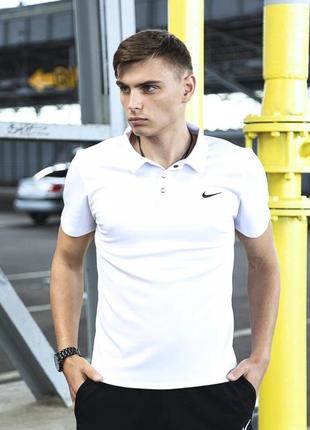 Футболка polo nike біла