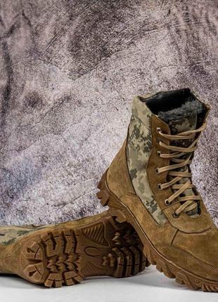 Берці зимові койот без замочка армійські черевики військові зсу