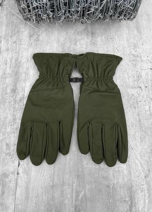 Зимові рукавиці сенсорні олива