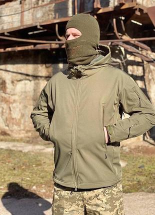 Тактична куртка softshell олива військова армійська