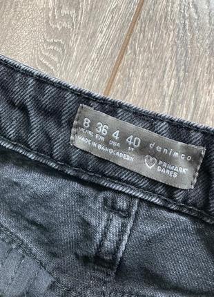 Denim co 8 s идеальная темная серая джинсовая мини юбка юбка6 фото