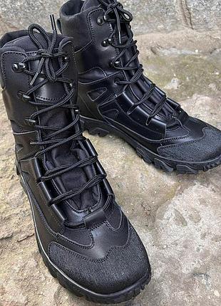 Тактичні зимові берці хутро чорне