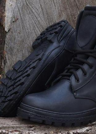 Тактичні зимові черевики (чорні) армійські черевики військові зсу