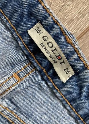 Goldi s идеальная джинсовая меди юбка с разрезом высокая посадка6 фото