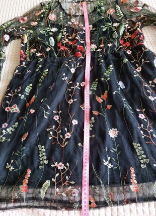 Сукня сіточка вишита квітами10 фото
