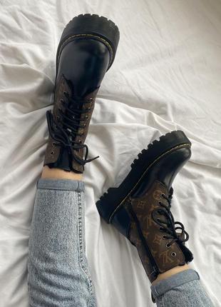 Женские ботинки drmartens jadon louis vuitton fur