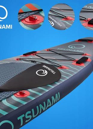 Надувная sup доска tsunami 350 см с веслом wave t038 фото