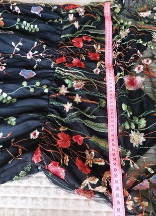Сукня сіточка вишита квітами8 фото