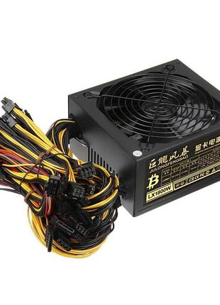 Блок живлення lx-1800w atx active pfc 110-220v, для майнінг фе...