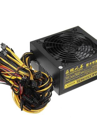 Блок живлення lx-2000w atx active pfc 110-264v, для майнінг фе...