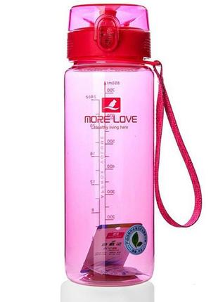 Пляшка для води casno 850 мл mx-5040 more love рожева