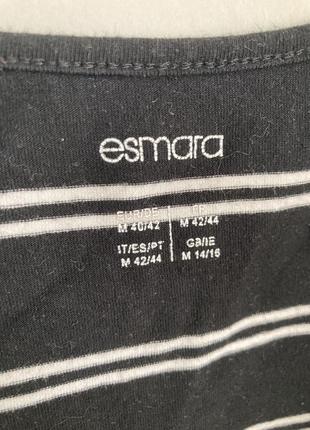 Esmara s/m новая черная в тонкую белую полоску трикотажная мини платьем майкой6 фото