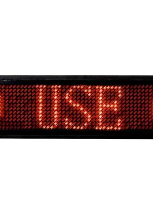 Електронний led бейдж ukc b1248 red (5038)