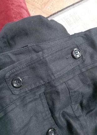 Лен,черные женские брюки,размер м 14,наш 5010 фото