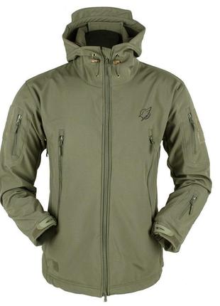 Зимова тактична куртка eagle soft shell wj-17 із флісом green ...