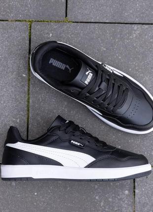 .40-44 кроссовки puma court ultra lite black white pm0139 фото