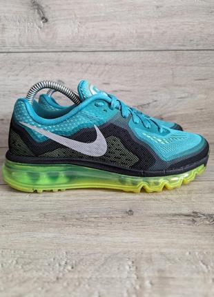 Кросcовки б/у найк nike air max 2014 teal flash lime 38 р 24.5 см