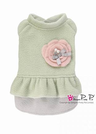 Платье для собак pretty pet "роза" зеленый