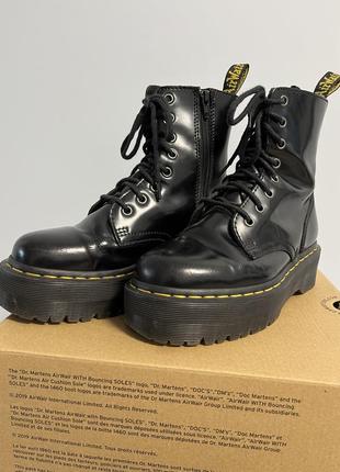 Черевики dr. martens — black polished smooth