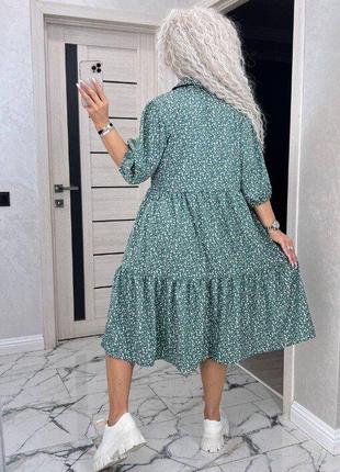 Жіноча об'ємна сукня батал 50-58 рр. женское легкое платье софт тм6 фото