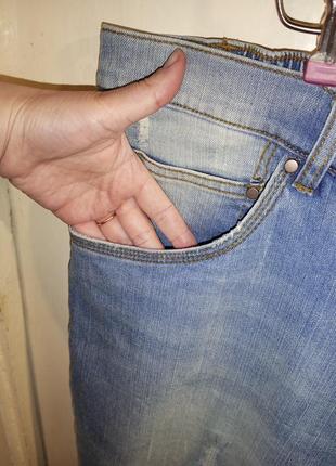 Стрейч-коттон,джинсові,подовжені шорти-бриджі з кишенями,мега батал,ulla popken6 фото