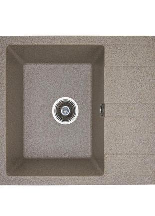 Мийка кухонна гранітна platinum aria 58*50 (см) карамель