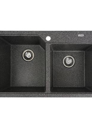 Мийка кухнна гранітна platinum harmony 78*50 (см) графіт