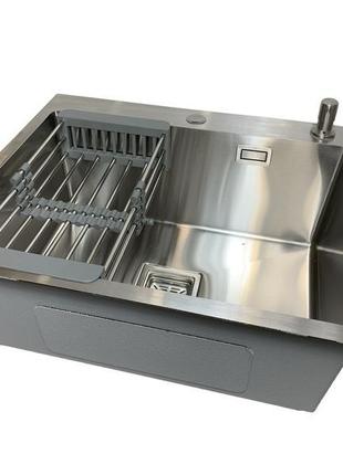 Мийка кухонна platinum handmade 58*43 (см) з товщиною чаші 1 м...