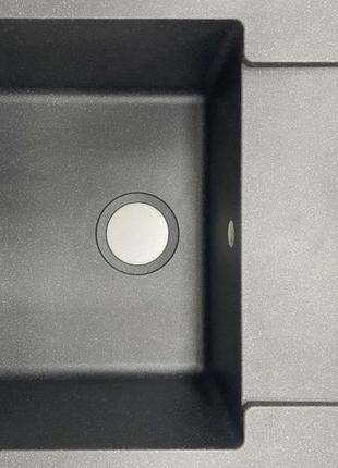 Гранітна мийка walroose mina 61*50 см чорний металік