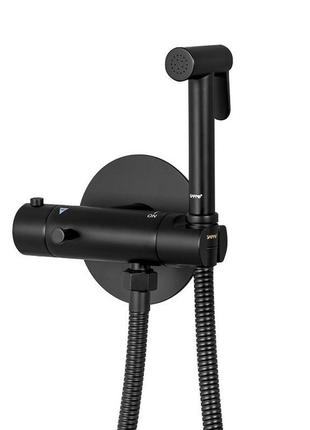 Гігієнічний душ gappo g7290-6 з термостатом та гачком, чорний