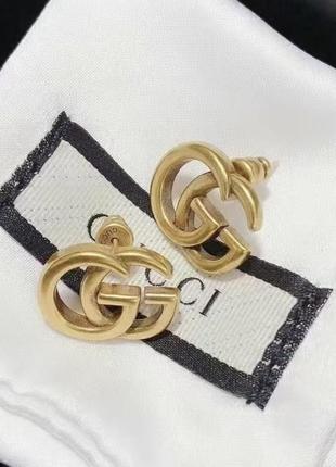 Сережки gucci золоті пусети