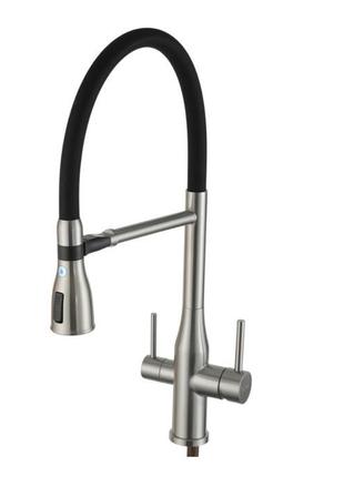 Змішувач gappo g4399-75 з підключенням до фільтру та гнучким в...