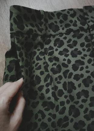 Трендові шорти бермуди з високою посадкою в леопардовий принт6 фото