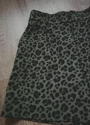 Трендові шорти бермуди з високою посадкою в леопардовий принт5 фото