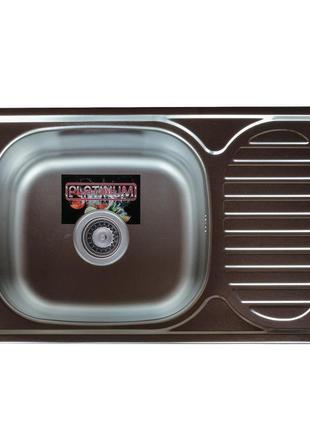Врізна кухонна мийка platinum 66*42 (мм) у покритті polish (по...