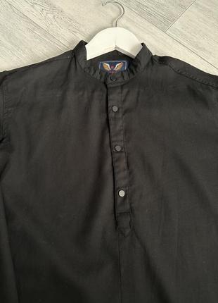 Мужская черная рубашка3 фото