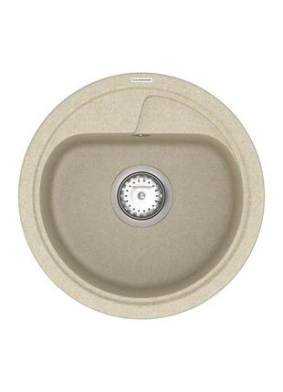 Кварцова кухонна мийка vankor polo pmr 01.45 beige (45*20)