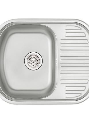 Кухонна мийка qtap 6349 0,8 мм satin (qt6349sat08)